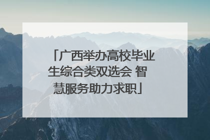 广西举办高校毕业生综合类双选会 智慧服务助力求职