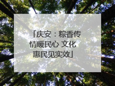 庆安：粽香传情暖民心 文化惠民见实效