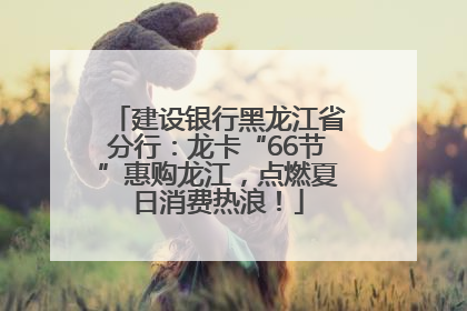 建设银行黑龙江省分行：龙卡“66节”惠购龙江，点燃夏日消费热浪！