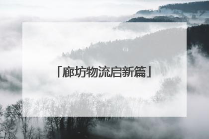 廊坊物流启新篇