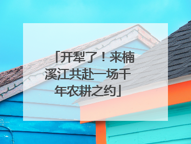 开犁了！来楠溪江共赴一场千年农耕之约