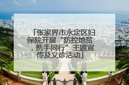 张家界市永定区妇保院开展“防控地贫，携手同行”主题宣传及义诊活动