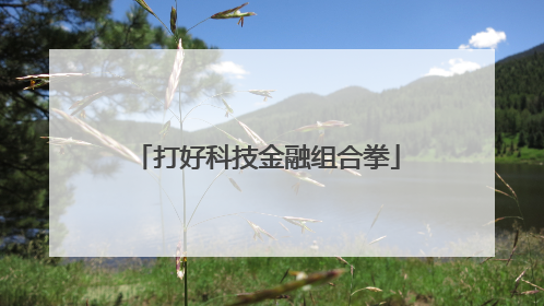 打好科技金融组合拳