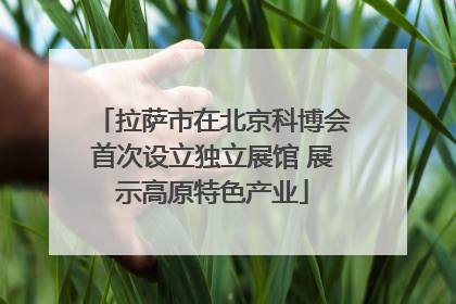 拉萨市在北京科博会首次设立独立展馆 展示高原特色产业