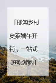 柳沟乡村奥莱端午开街，一站式逛吃游购