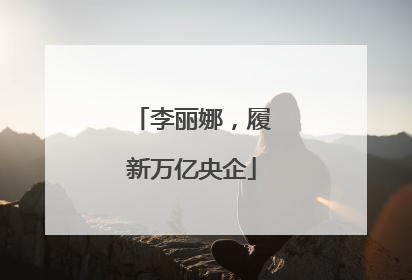 李丽娜，履新万亿央企