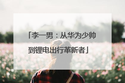 李一男：从华为少帅到锂电出行革新者