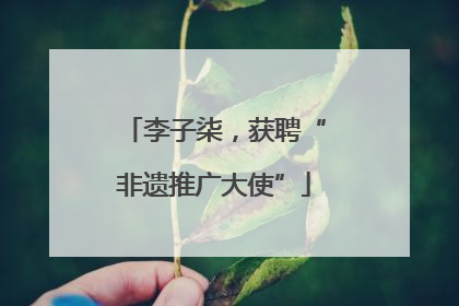 李子柒，获聘“非遗推广大使”