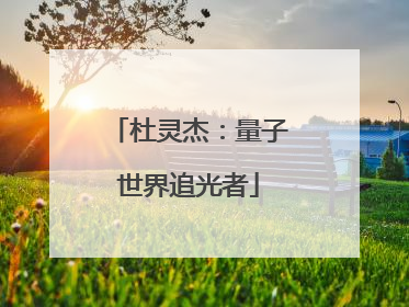 杜灵杰：量子世界追光者