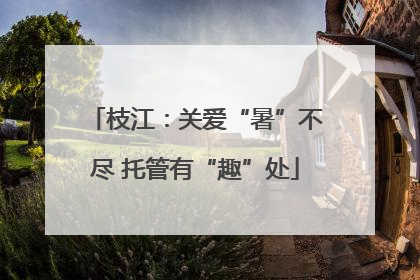 枝江：关爱“暑”不尽 托管有“趣”处