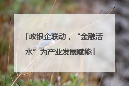 政银企联动，“金融活水”为产业发展赋能