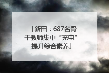 新田：687名骨干教师集中“充电” 提升综合素养