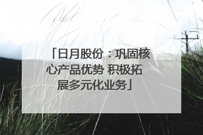 日月股份：巩固核心产品优势 积极拓展多元化业务