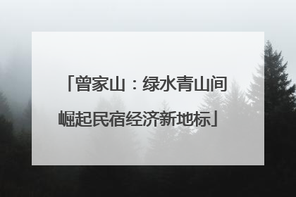 曾家山：绿水青山间崛起民宿经济新地标