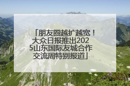 朋友圈越扩越宽！大众日报推出2025山东国际友城合作交流周特别报道