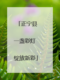 正宁县 一盏彩灯 绽放新彩