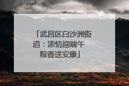 武昌区白沙洲街道：浓情迎端午 粽香送安康