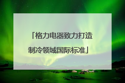 格力电器致力打造制冷领域国际标准