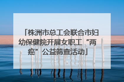株洲市总工会联合市妇幼保健院开展女职工“两癌”公益筛查活动