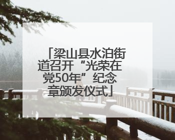梁山县水泊街道召开“光荣在党50年”纪念章颁发仪式