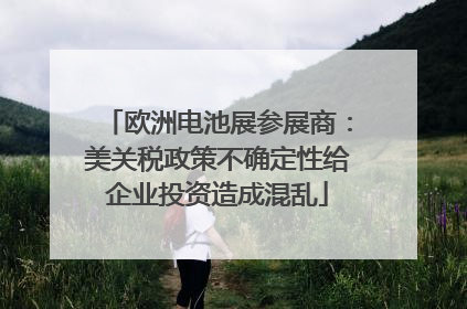 欧洲电池展参展商：美关税政策不确定性给企业投资造成混乱