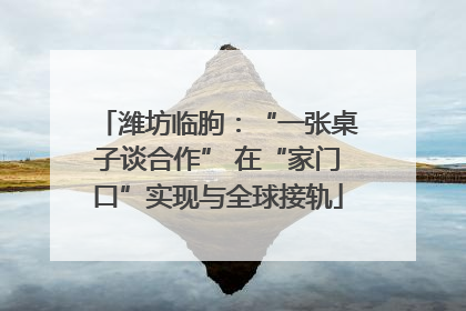 潍坊临朐：“一张桌子谈合作” 在“家门口”实现与全球接轨