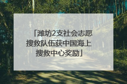 潍坊2支社会志愿搜救队伍获中国海上搜救中心奖励