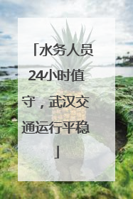 水务人员24小时值守，武汉交通运行平稳