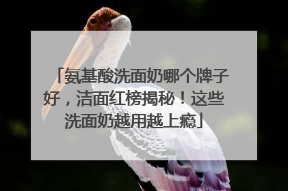 氨基酸洗面奶哪个牌子好，洁面红榜揭秘！这些洗面奶越用越上瘾