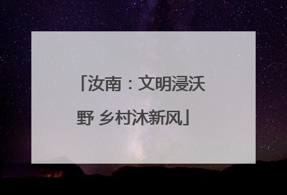 汝南：文明浸沃野 乡村沐新风