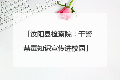 汝阳县检察院：干警禁毒知识宣传进校园