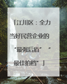江川区：全力当好民营企业的“最强后盾”“最佳拍档”