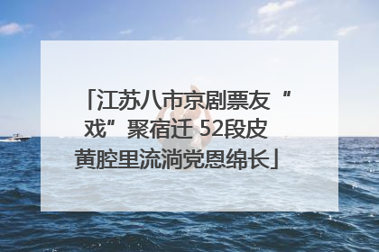 江苏八市京剧票友“戏”聚宿迁 52段皮黄腔里流淌党恩绵长
