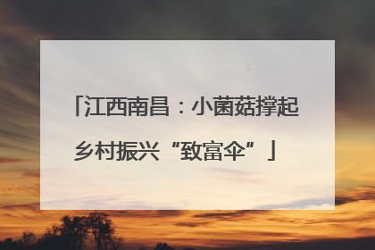 江西南昌：小菌菇撑起乡村振兴“致富伞”