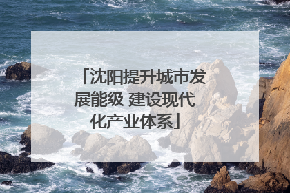 沈阳提升城市发展能级 建设现代化产业体系
