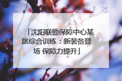 沈阳联勤保障中心某旅综合训练：新装备登场 保障力提升