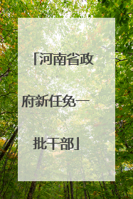 河南省政府新任免一批干部