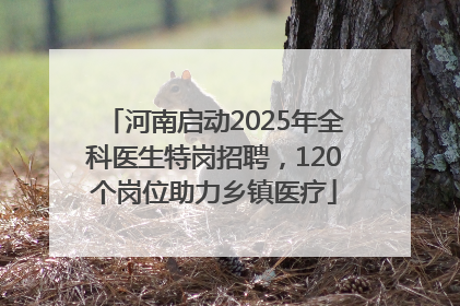 河南启动2025年全科医生特岗招聘，120个岗位助力乡镇医疗
