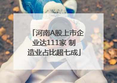 河南A股上市企业达111家 制造业占比超七成