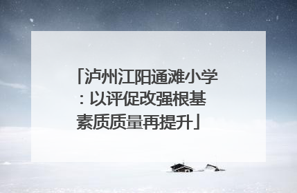泸州江阳通滩小学：以评促改强根基 素质质量再提升