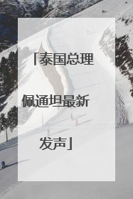泰国总理佩通坦最新发声
