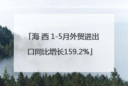 海 西 1-5月外贸进出口同比增长159.2%