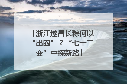 浙江遂昌长粽何以“出圈”？“七十二变”中探新路