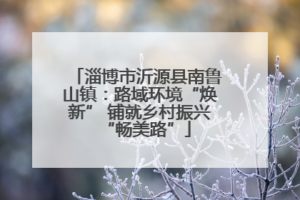 淄博市沂源县南鲁山镇：路域环境“焕新” 铺就乡村振兴“畅美路”
