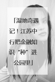 湿地奇遇记！江苏中行把金融知识“种”进公园里