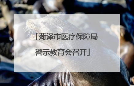 菏泽市医疗保障局警示教育会召开