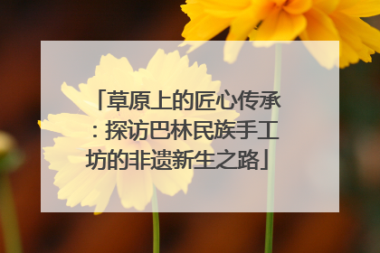 草原上的匠心传承：探访巴林民族手工坊的非遗新生之路