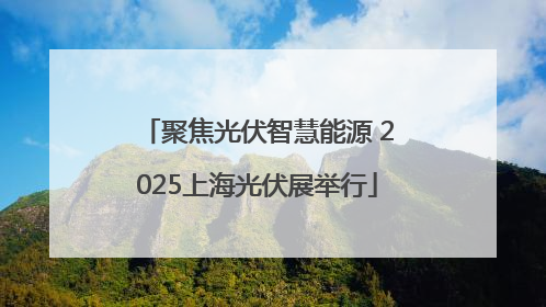 聚焦光伏智慧能源 2025上海光伏展举行