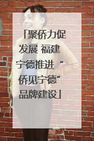 聚侨力促发展 福建宁德推进“侨见宁德”品牌建设