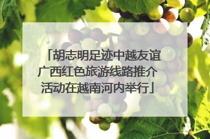 胡志明足迹中越友谊广西红色旅游线路推介活动在越南河内举行
